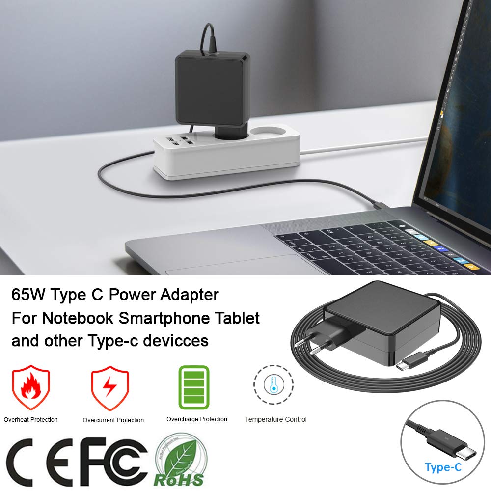 65W 45W USB C Power Adapter Charger for HP Spectre x360 x2 HP Elite x2 1012 G1 M5 HP Envy x360 HP EliteBook 840 G1 820 G1 HP Pro