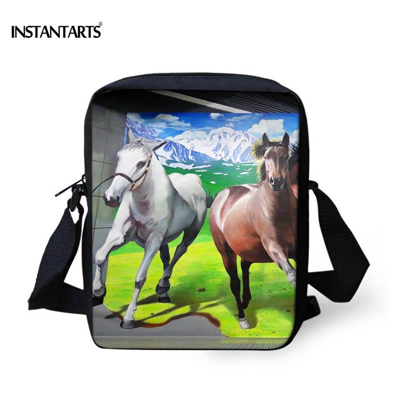Instantarts Crazy Horse Schooltassen Voor Jongens Kids Animal Satchel Kinderen Kleine Schouder Boek Tas Kleuterschool Kindje Schooltas: Z449E
