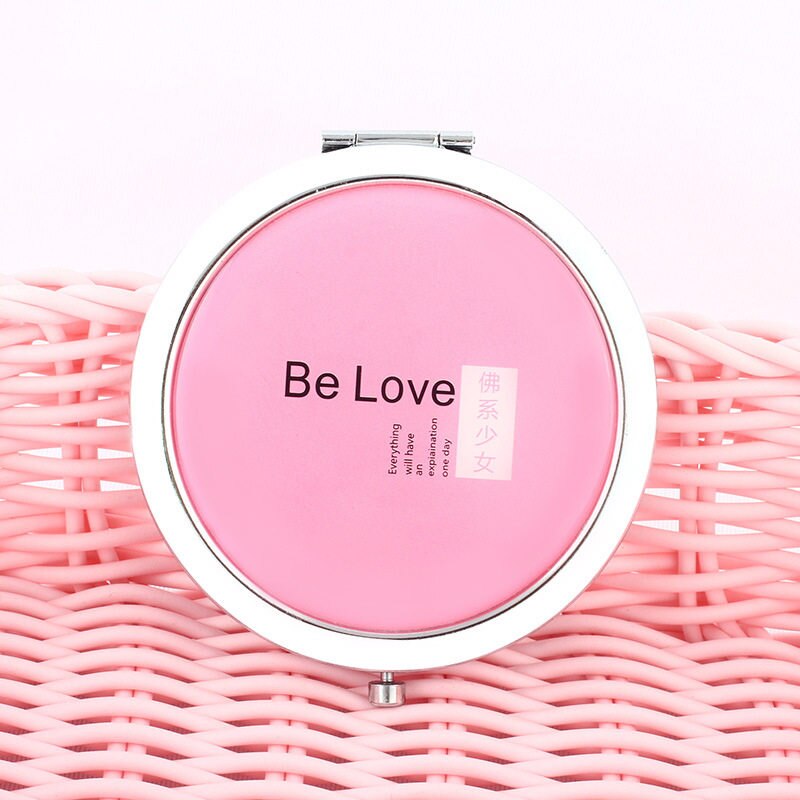 Mini tosidet spejllomme rundt spejl bærbart rensdyr flamingo spejl forfængelighedsspejl vintage makeup værktøj rejsetilbehør: 2