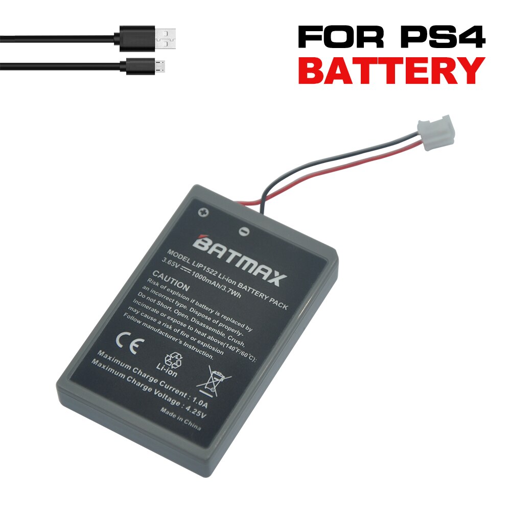5 St PS4 Gamepad LIP1522 1000 mAh Oplaadbare Extended Vervanging Batterijen + 5 Usb-kabel voor Sony Playstation PS4 Controller