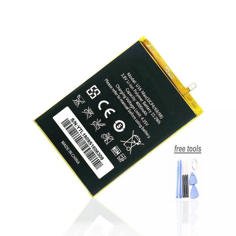 1X4000Mah Batterij Vervanging Voor Oukitel U16Max U16 Max Smart Phone Batterijen + Reparatie Gereedschap Kit