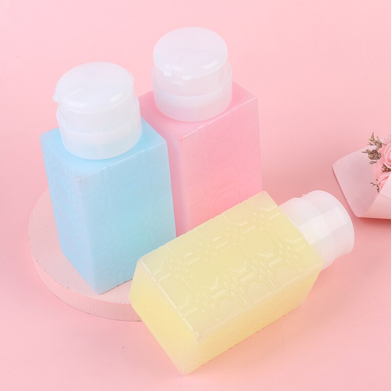 1 PC 220ML Empty Pump Dispenser Container Cleaner Nail Polish Remover Liquid Bottle