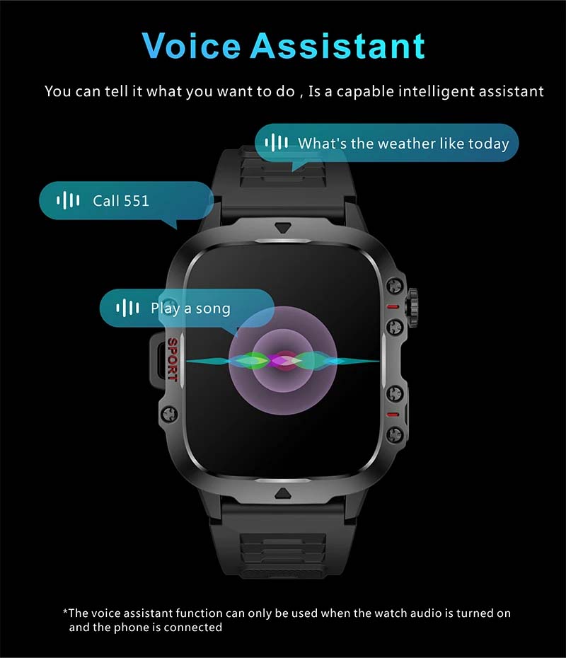 Xiaomi-Montre intelligente militaire pour hommes, IP68, 5iko, Sports de plein air, Fitness Tracker, Moniteur de santé, 2024 ", BT, Appel Smartwatch, , 1.96