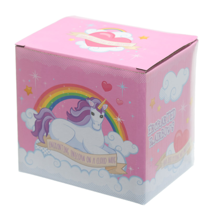 Taza de unicornio con nubes de arcoíris Cute Quirky I Dont Believe In Humans taza de café taza de caballo mágica tazas de leche y té y tazas