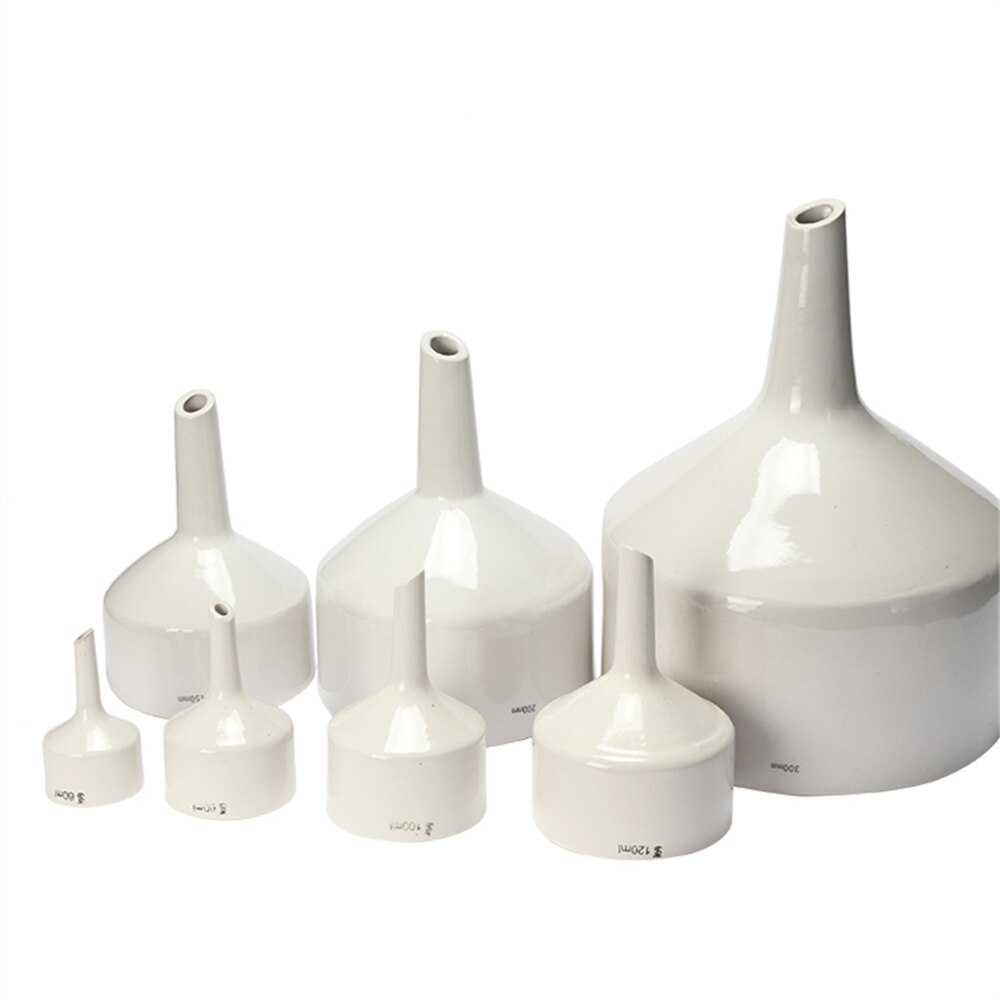 Porcelæn buchner tragt til overførselsvæsker 60mm/80mm/100mm/120mm/150mm/200mm laboratoriefiltreringsfilter porøs tragt