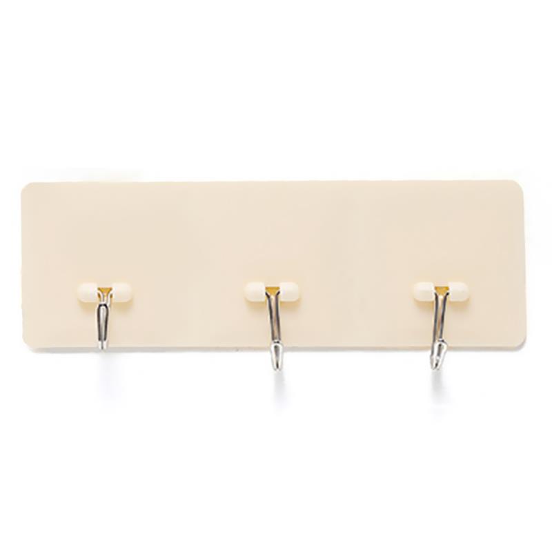 Kapstok Met 3/5 Haken Wall Mounted, Metalen Kapstok Rail Voor Jas Hoed Handdoek Purse Gewaden Badkamer Entryway: Beige