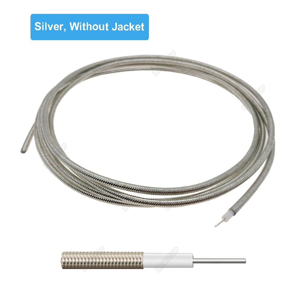 Blue RG402 Cable Semi-Flexible 50 Ohm High Frequency Test Cable RF Coaxial Cable Pigtail Jumper Bevotop: Silver / 50CM