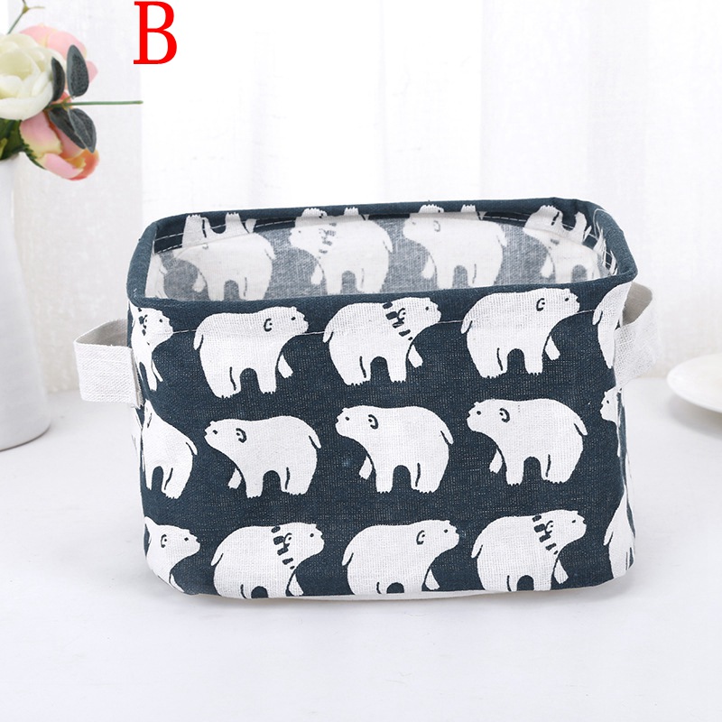 Pöytätulostettu söpö kankaalle säilytyslaatikot kaappi lelu säilytyskori kontti järjestäjä kodin kangas kuutio säilytyslaatikot: B