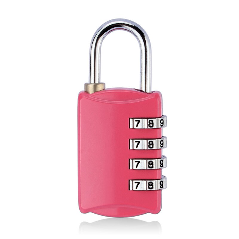 Baggage Lock 4 Digit Code Combination Password Lock Portable Travel Mini Carrying Luggage Case Security Padlock Safely Code Lock: 05 red