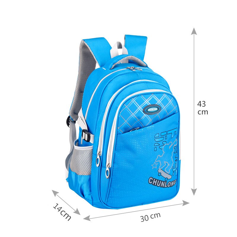 Primary Safe School Backpack for Boys Girls Waterproof Schoolbag kids Princess Orthopedic School bags Children Backpacks mochila: 6366 Sky blue