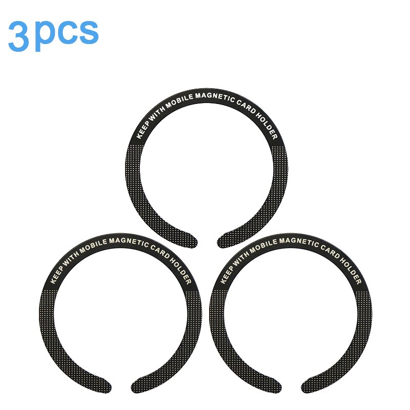 For MagSafe Magnetic Plate Ring Universal Metal Sticker Wireless Charger Sheet Magnet Car Phone Holder Plate for iPhone Samsung: 3Pcs