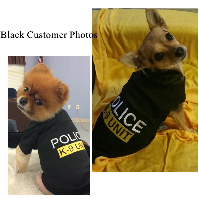 Dog Vest Summer Pet Dog Clothes Puppy Chihuahua Dog T shirt Police Apparel Clothing Costume Ropa Camisita para perro