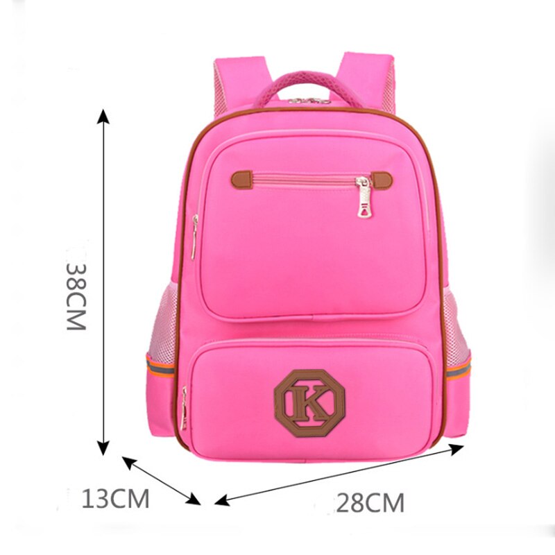 children's school bag high density waterproof nylon primary school backpack: Small Pink