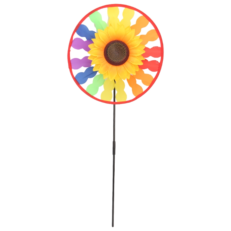 10pcs Sunflower Windmill Whirling Wind Spinner Home Yard Garden Decor kinetic wind spinners kids fan pinwheels Kids Children Toy