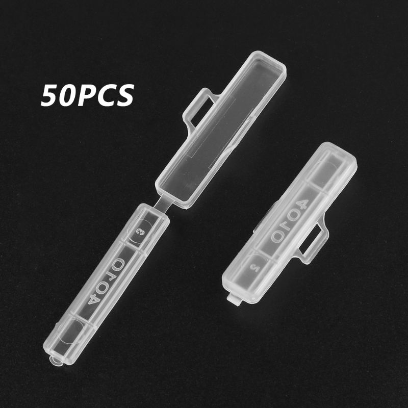 50pcs Waterproof Transparent Cable Sign Cards Label Display Identification Box 425D: 3