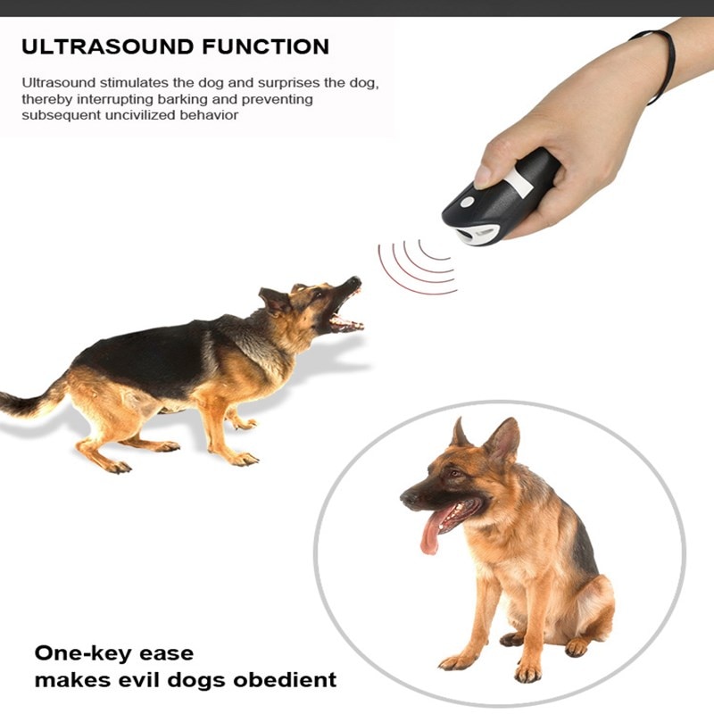 Ultrasonic Repeller Switch Dog Body Portable Light Driving Stop Barking Apparatus Dog Training Tools Anti Barking Stop Bark Pet