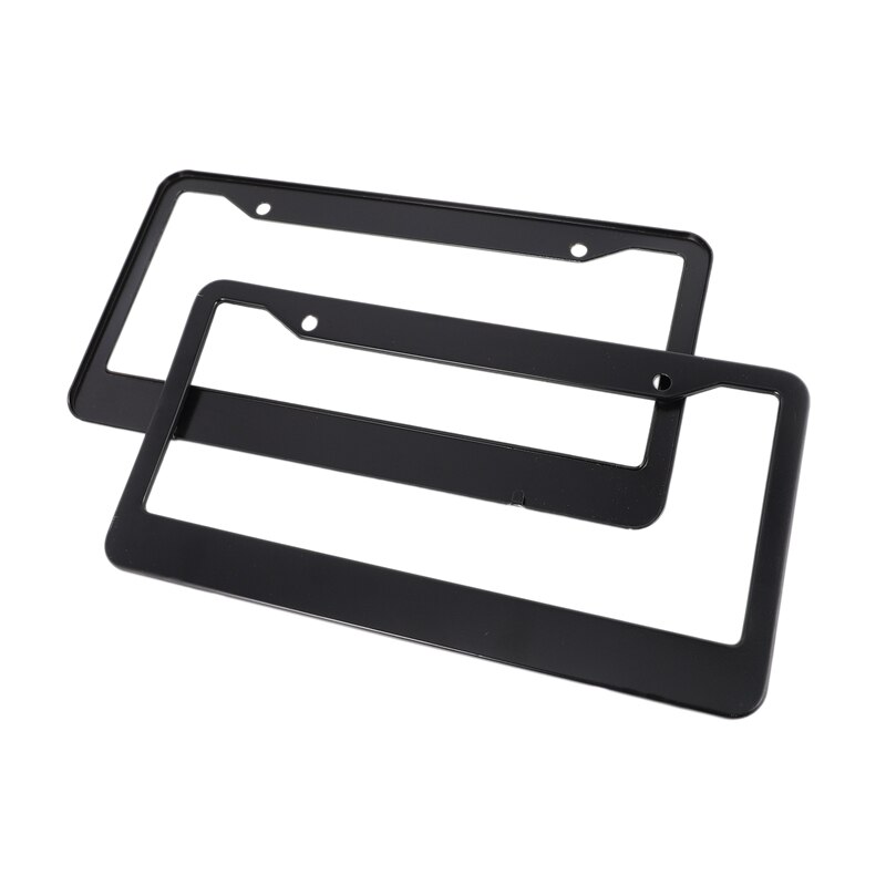 Marco para matrícula negro de acero inoxidable, 2 cubiertas de placa novedosas para adaptarse a cualquier placa estándar de EE. UU.