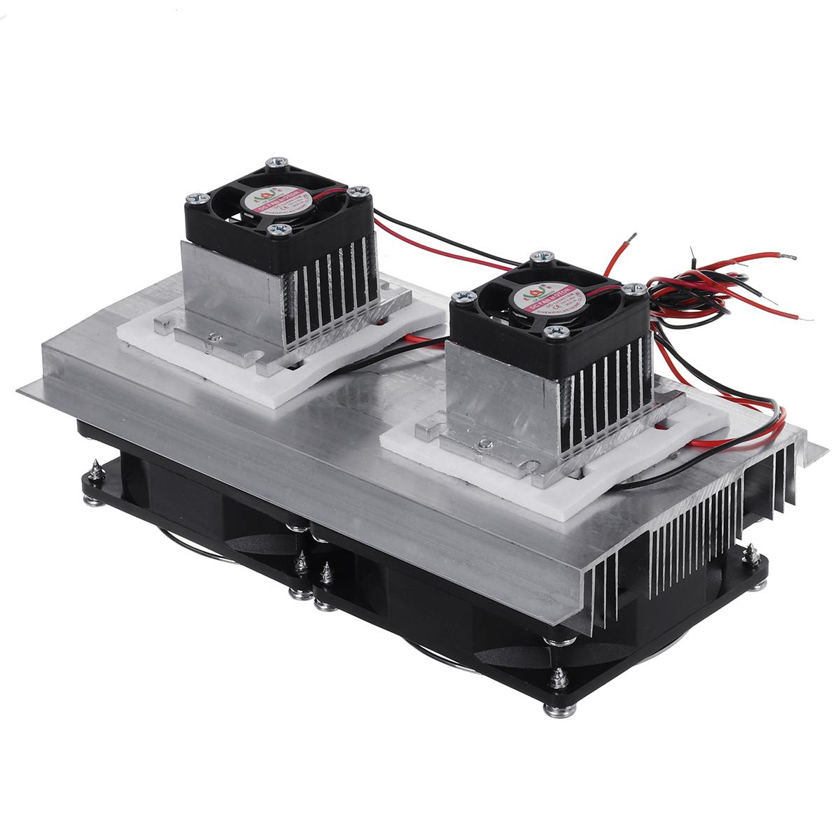 1Pcs Thermoelectric Peltier Refrigeration Cooler DC12V Semiconductor Air Conditioner Dual Fan Cooling System Accessories DIY Kit