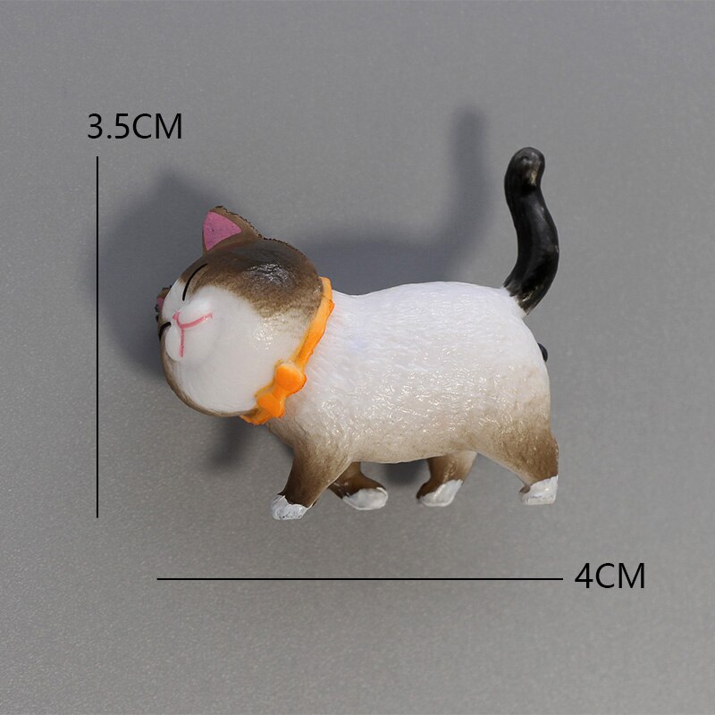 Combinación de gatitos japoneses para refrigerador, de colección de recuerdos, lindos imanes de nevera para gatos pequeños, animales amarillos, negros y blancos: B