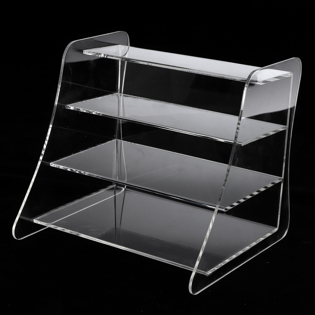 Clear Acrylic Cosmetic Storage Rack Makeup Jewelry Pallet Organizer Face Mask Holder for Bathroom Washroom Salon Beauty Studio