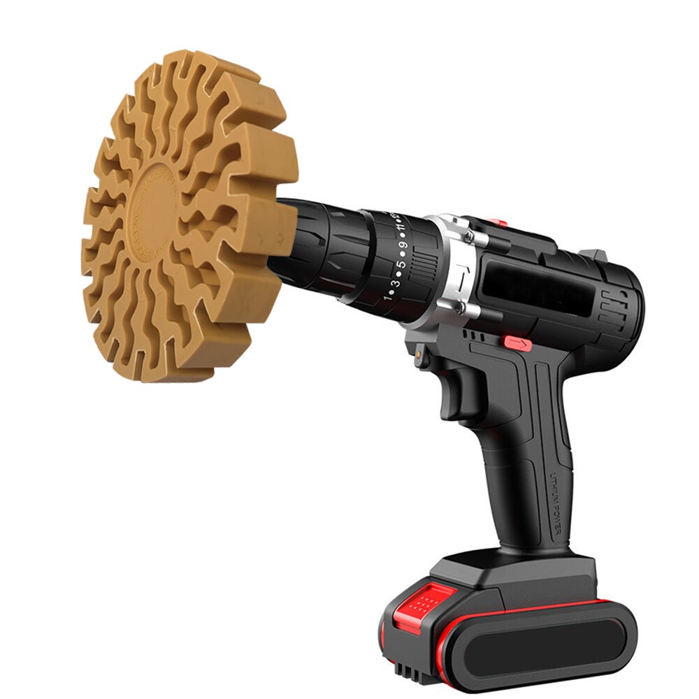 Eraser Wheel Decal Remover for Sticker and Adhesive Removal Rubber Disk with Power Drill