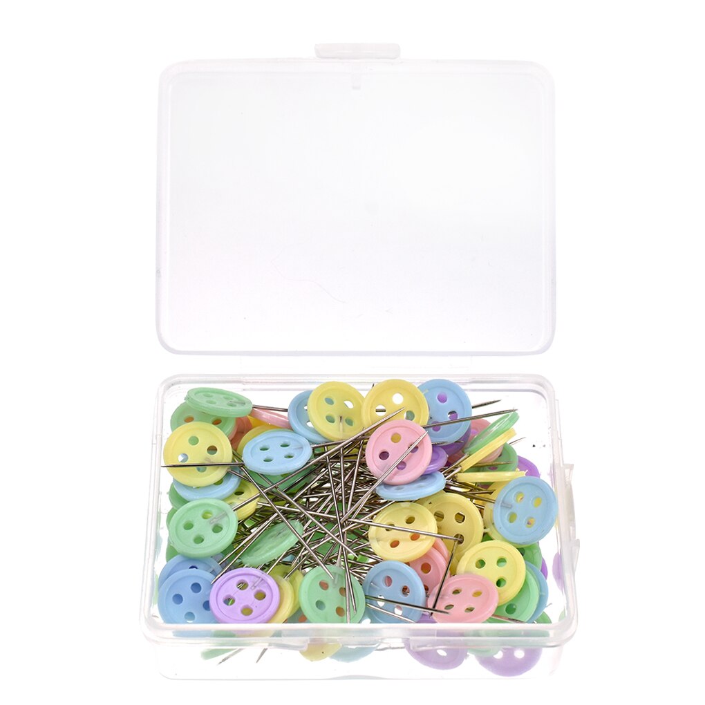 Alfileres de bordado para manualidades con agujas de retales, 100 Uds., para acolchar, herramientas y accesorios de costura, Color aleatorio: D