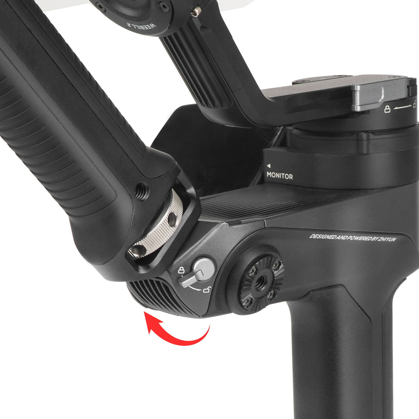 Eachrig Handvat Grip Voor Zhiyun Weebill 2 Met 1/4 3/8 Bevestigingsgaten En Cold Shoe Extension Monitor Mount