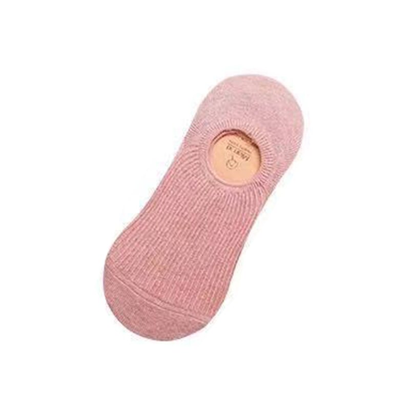 Women's Cotton Invisible Socks Non-Slip Summer Solid Color Breathable Comfortable Short Socks Thin Ankle Boat Socks: Pink
