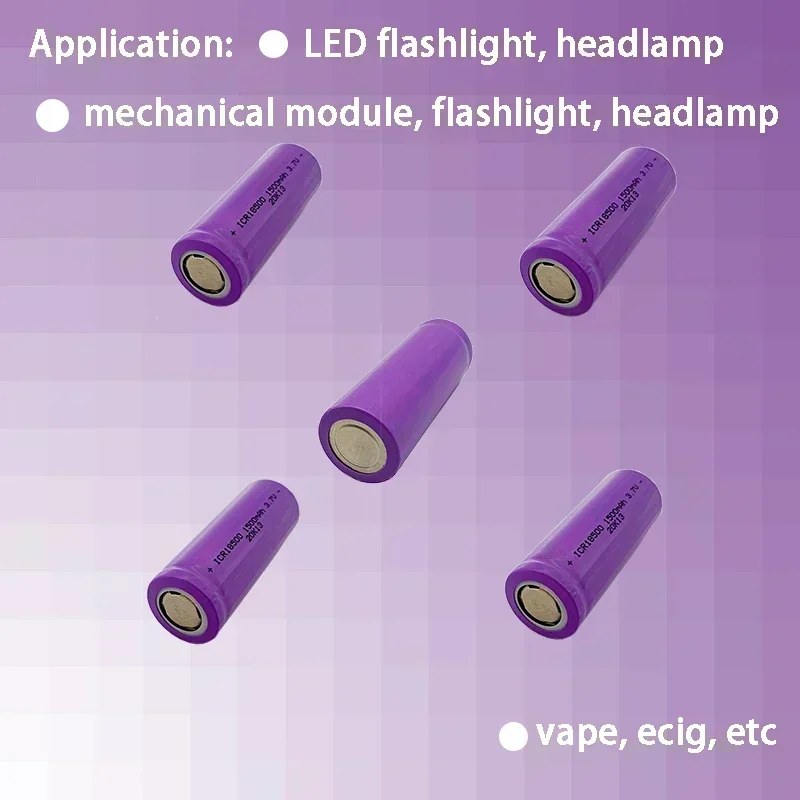 18500 3.7V 1500mAh batería recargable 18500 batería de iones de litio