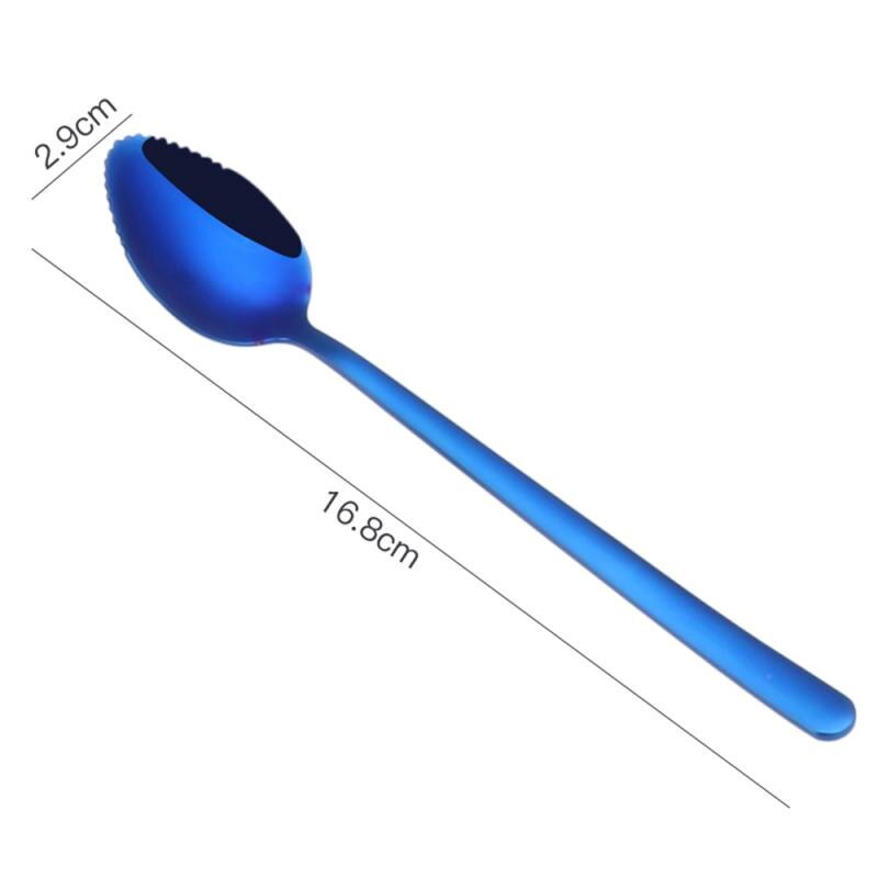 1Pcs Rvs Wees Fruit Lepel Koffie Lepel Ijs Lepel Dessert Lepel Wees Ijs Apple Lepel Scoop Keuken tool: 1Pcs 05