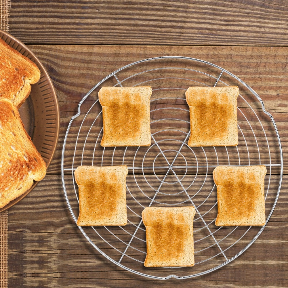 Grille de Barbecue en treillis métallique de forme ronde, filet de grille de grillades, outil de pique-nique de Camping en plein air