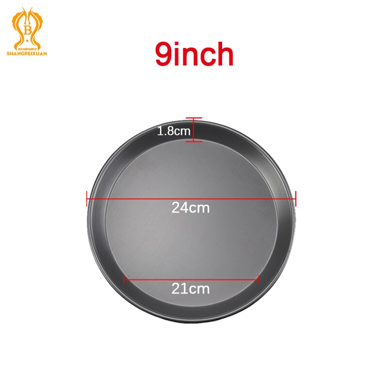 PizzAtHome 6 to 12 inches Pizza Pan Aluminium alloy Pans Non-Stick Baking Dishes Pizza Pan Plates Tray Baking Tool: 9 inch