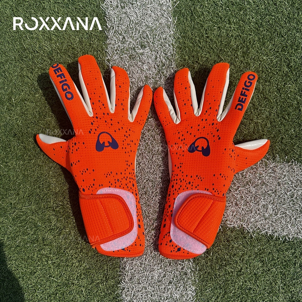 Professionelle Torwarthandschuhe, rutschfeste Latex-Fußballhandschuhe, für Männer, Frauen, Jugendliche, freundlicher, schützendes Spieltraining, Fußballausrügestochen