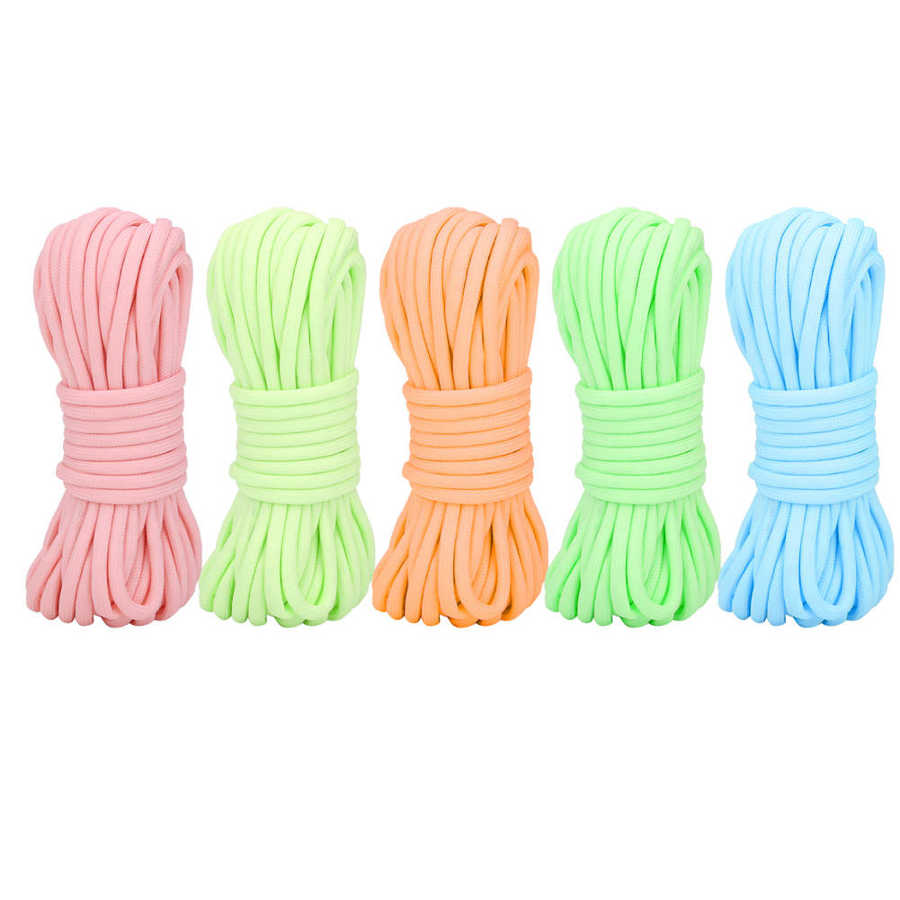 10M 9 Stand Cores Camping Touw Parachute Lanyard Lichtgevende Paracord Outdoor Wandelen Camping Fluorescerende Paracord Outdoor Touw