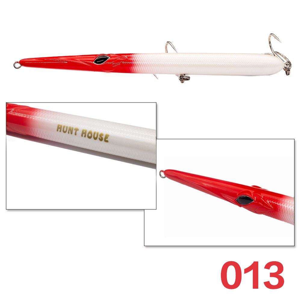 Hunthouse Vissen Lokt Stylo Potlood Needlefish Casting Potlood Harde Aas Stickbaits Drijvende Sinking 205/180/160Mm Garfish: 205mm 31g floating / 013