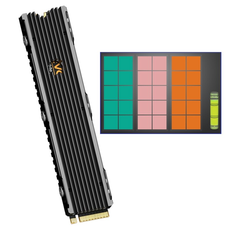 Refroidisseur de disque dur mécanique SSD M.2 22110 NGFF, en aluminium, pour ordinateur portable, directe
