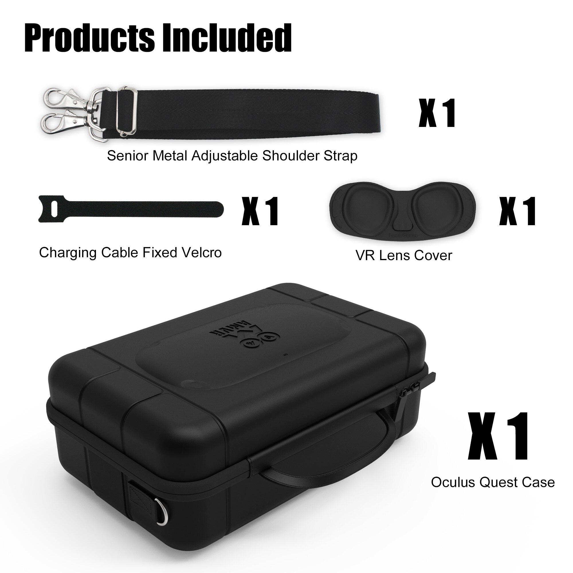 Leather Travel Storage Case for Oculus Quest VR Gaming Headset and Touch Controllers Accessories Waterproof Carrying Bag
