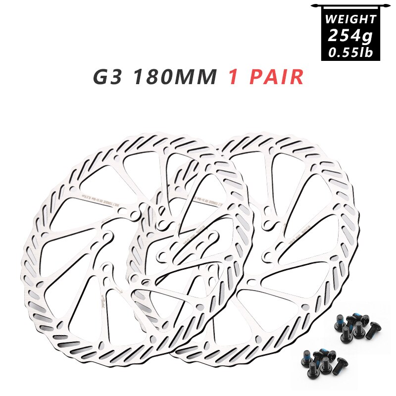 2 pièces de rotor de vélo AVID G3 vtt 180mm 160mm frein à disque vtt ruta rotor HS1 avec frein à disque hydraulique à vis de disco: G3 180MM A PAIR