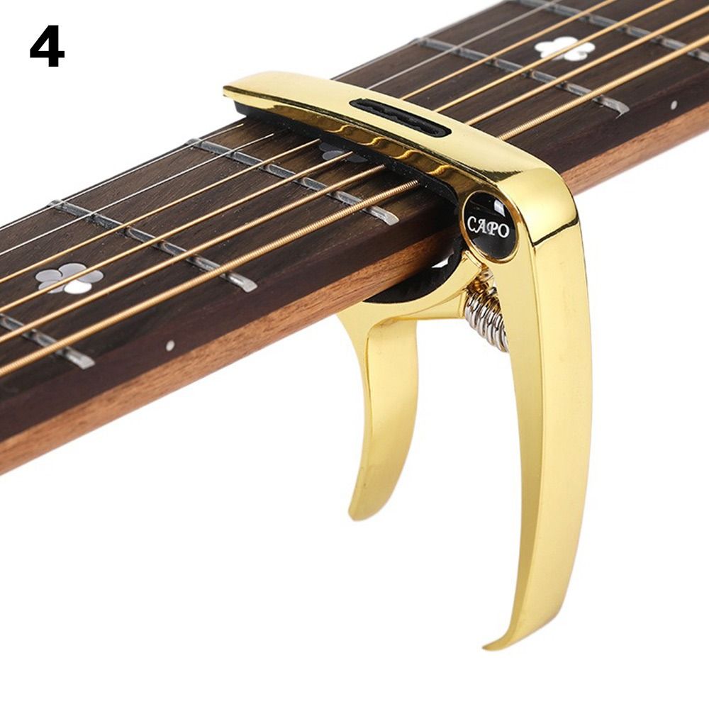 Gitaar Capo voor Akoestische Klassieke Elektrische Gitaar Toonaanpassing Metalen Stemklem Gitaaraccessoires Capotraste Quick Change Clip: Bordeaux