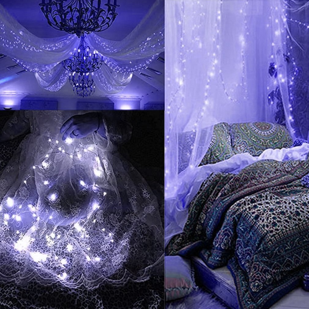 Batterijgevoede 3 meter lange lichtslinger met 30 leds, kerstversiering voor bruiloften, feestdecoraties, koperdraad lichtslinger