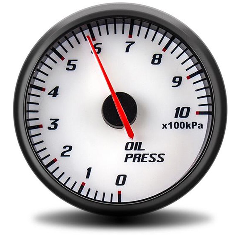 60mm Tachometer Boost Vacuum Water Temp Oil temperature Oil Press Voltage Air Fuel Ratio EGT Gauge Black Case gps speedometer: oil pressure gauge
