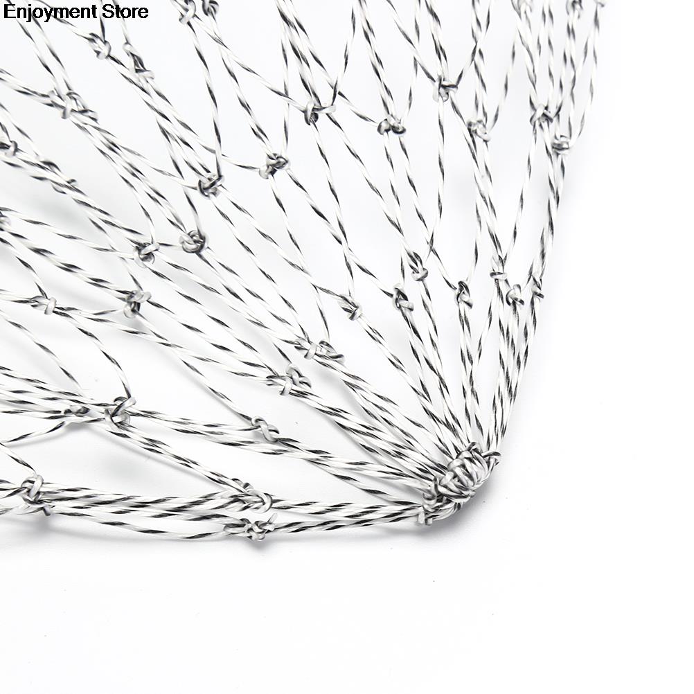Malla trenzada de doble línea, Red de aterrizaje de pesca de 35/45/70 cm, herramientas de pesca, malla con agujeros para lubina, trucha, señuelo, accesorio