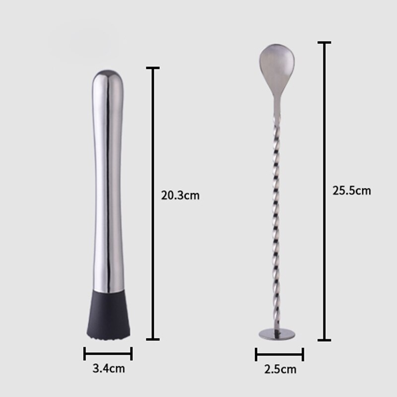 OAPE-Coctelera de acero inoxidable Boston, accesorios para camarero, barra de soporte de madera de bambú, 28oz, 600/800ml