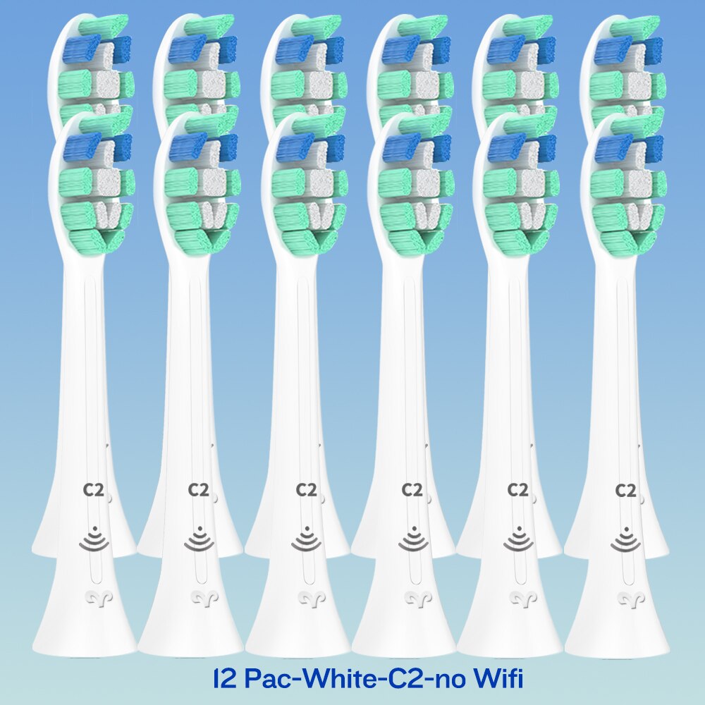 W2 DiamondClean Toothbrush Heads for Phillips Sonicare Electric Toothbrush HX9023 HX6024 HX3220 HX6250 HX6530 HX6730 HX8911: 12-WH-C2-no Wifi