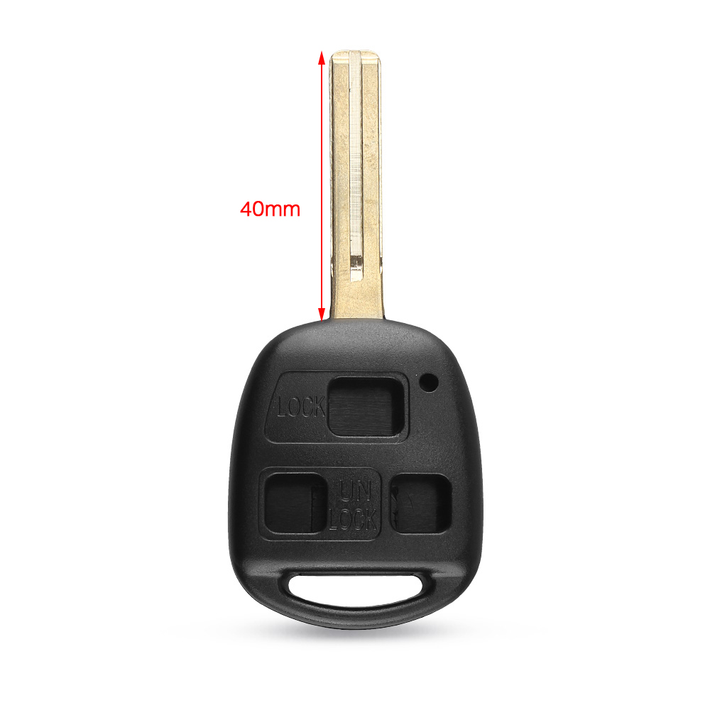 KEYYOU Car Key Shell 2/3 Buttons Remote Case for Lexus Es Rx Is Lx Gs IS200 RX300 ES300 LS400 GX460 For Toyota Uncut TOY48 Blade: 3  BT TYO48 Blade