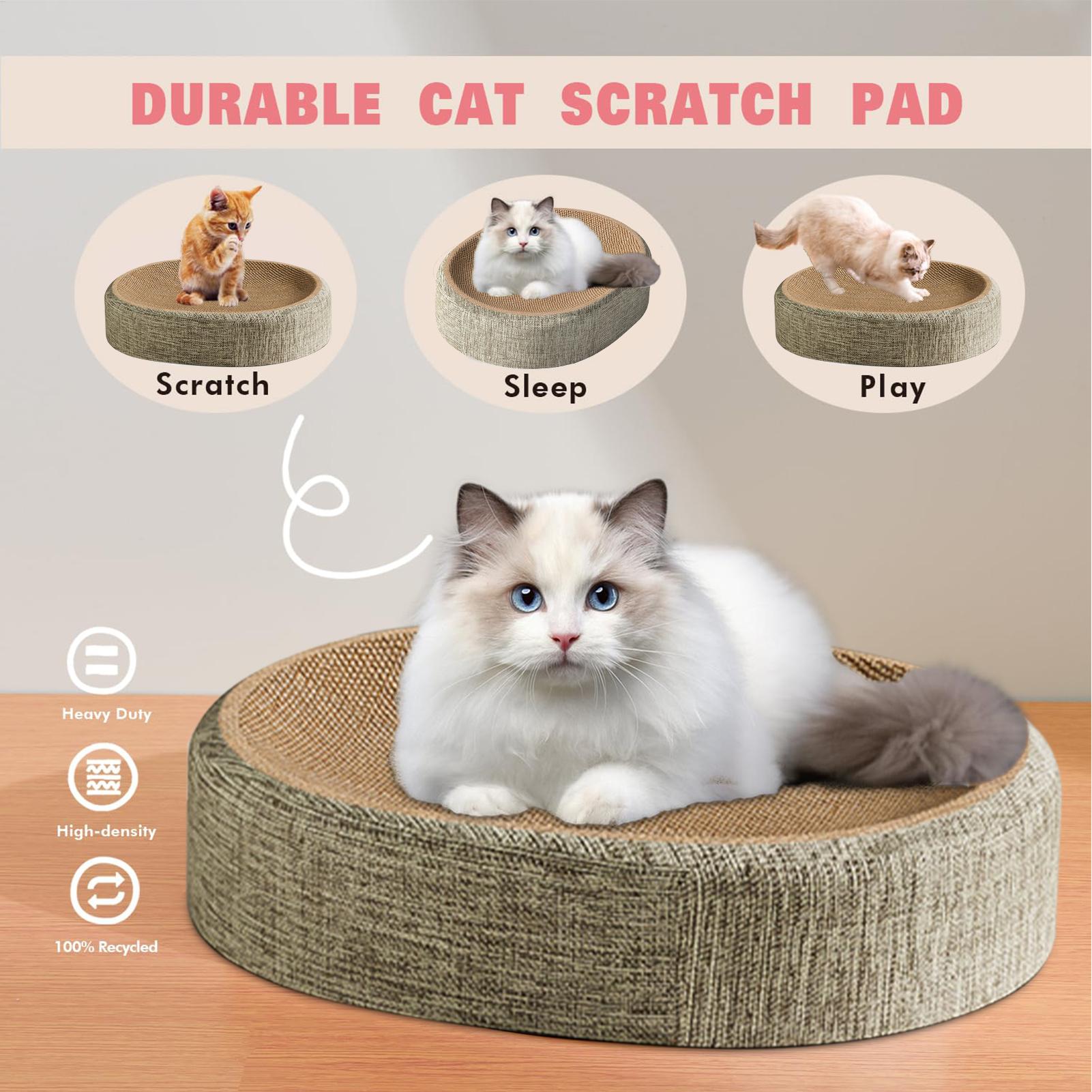 Oval Cat Scratching Board Protect Furniture Grinding Claw Toys Corrugated Paper Wear-resistant Cat Nest Cat Accessories
