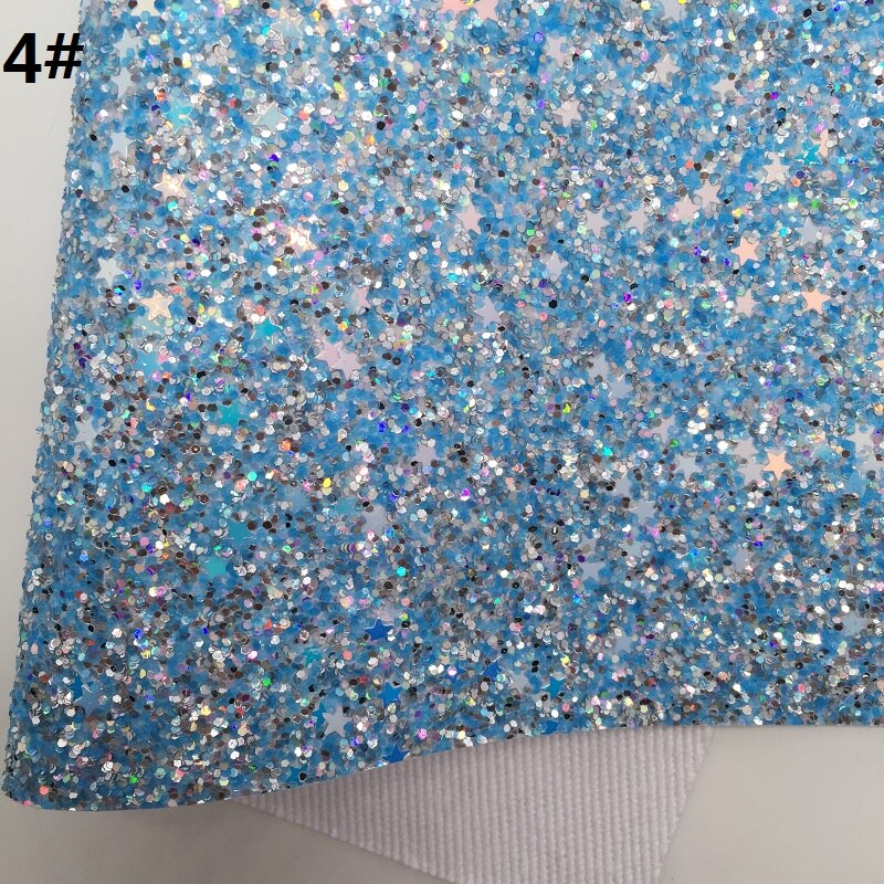 1PC 21X29CM Glitter Fabirc, Chunky Glitter Leer, glitter Lederen Lakens Voor Maken Bows LEOsyntheticoDIY T367A: 4