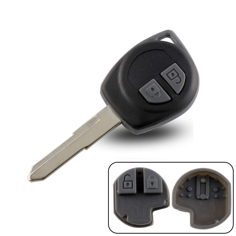 Yiqixin 2 Knop Externe Auto Sleutel Shell HU133R Rubber Button Pad Voor Suzuki Igins Alto SX4 Vauxhall Agila 2005 2006