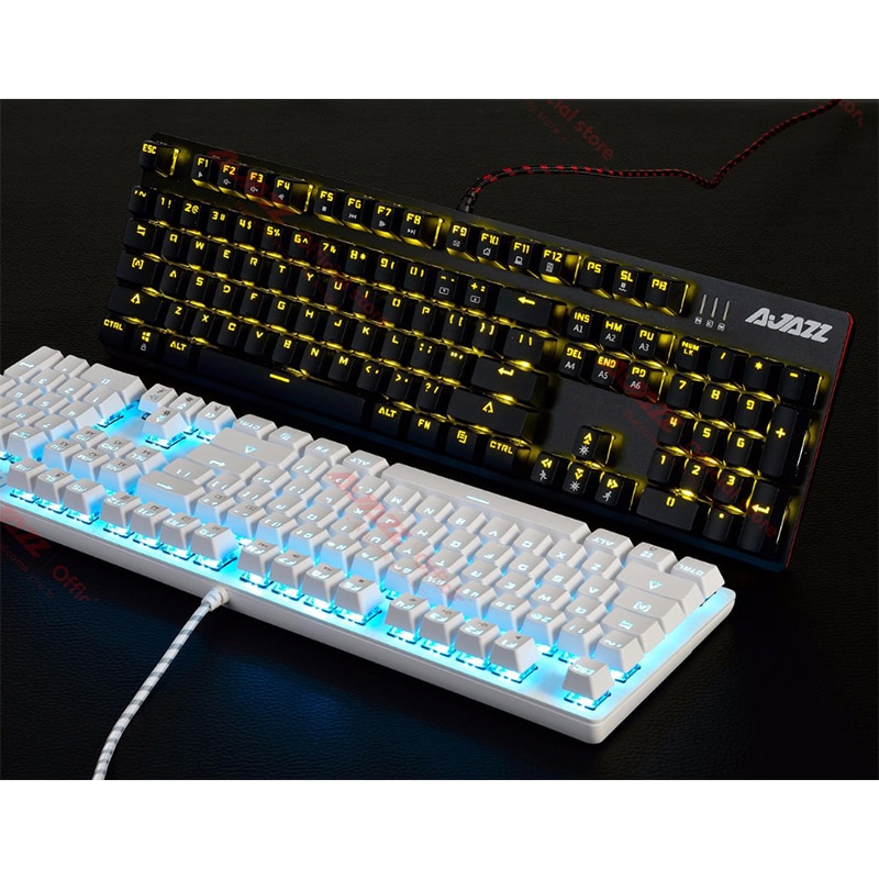 Ajazz ROBOCOP verdrahtete mechanische tastatur Spielen tastatur hintergrundbeleuchtung Anti-geisterbilder N-Schlüssel rollover Braun/Schwarz/verrotten /blau Schalter