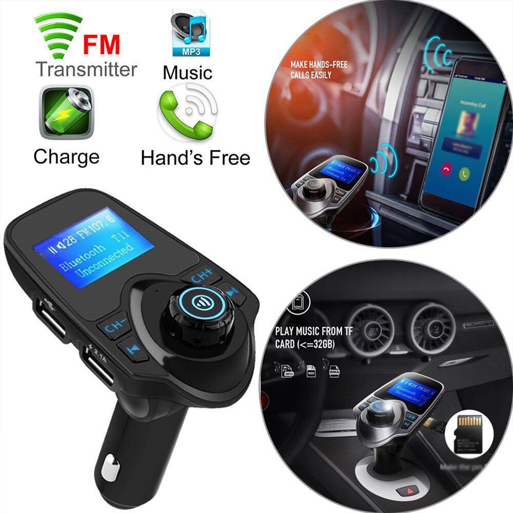 Handsfree Draadloze Bluetooth Fm Transmitter Car Kit Mp3 Speler Met Usb Charger